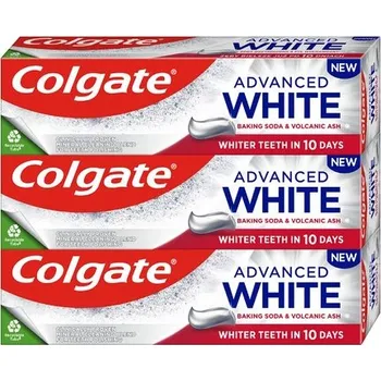 zubní pasta Colgate Advanced White Baking Soda & Volcanic Ash zubní pasta 3×75 ml
