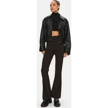 Dámská casual bunda Gina Tricot Bunda z imitace kůže 23136 Černá Loose Fit XXL