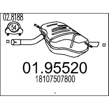 Auto-moto Zadní tlumič výfuku MTS 01.95520