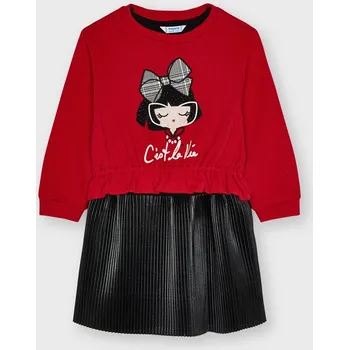 Kombinované koženkové šaty Mayoral 4921-81 Velikost: 122