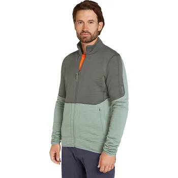 Pánská mikina ICEBREAKER Mens 400 RealFleece Descender LS Z, Galaxy/Moss/Cb (vzorek) velikost: M