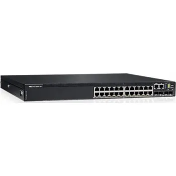 Switch Dell Networking N3224P-ON 24x1G RJ-45 4x10G SFP+ 2x100G QSFP28 PoE 30W 1xAC PSU IO/PS OS6
