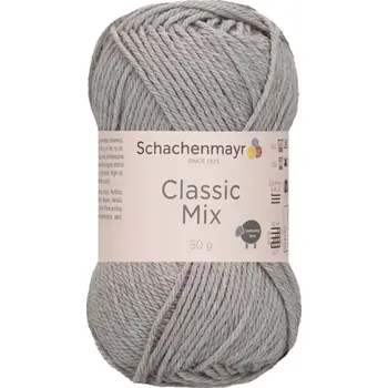 Příze Schachenmayr Classic Mix 90 Světle šedá (Směsová příze Classic Mix 90 Light Grey meliert)