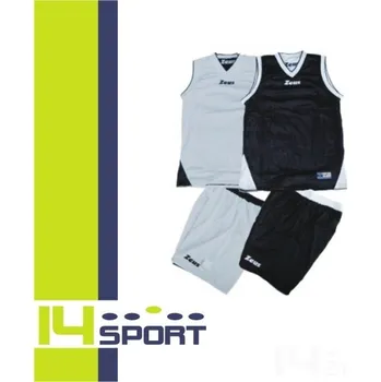 Oboustranný basketbalový komplet ZEUS DOBLO VEL. M, barva bílá - černá, velikost M