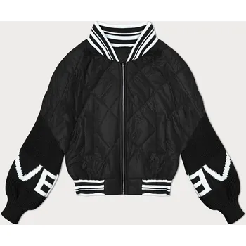 Dámská cargo bunda Černá dámská bomber bunda MADE IN ITALY, odstíny černé S (36) i392_23508-46