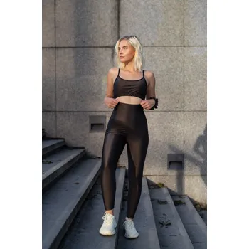 Dámské legíny VFstyle Legíny s vysokým pasem Comfy hnědé Velikost: XS