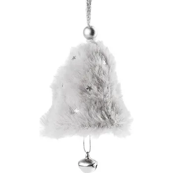 Vánoční dekorace Kožešinový zvoneček s rolničkou