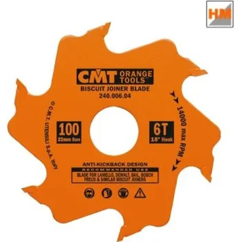Příslušenství k pile CMT Orange Tools C24000604 - Kotouč pro lamelovací frézky 100x3,96x22mm, 6 zubů