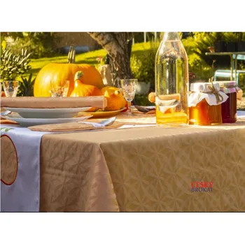 ubrus HEDVA ČESKÝ BROKÁT Ubrus Odaska průniky oranžová Rozměr ubrusu: 120x140