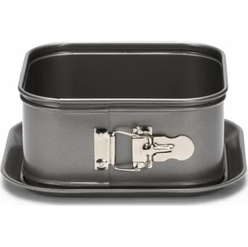 Talíř Patisse čtvercový tvar skoku s vysokým okrajem 19 cm ocelová antracit