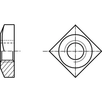Matice Matice čtyřhranné vysoké dle din 557 m 8 A2 nerez