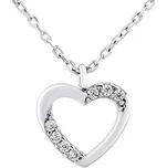 Náhrdelník srdce Angelina z bílého zlata s Brilliance Zirconia