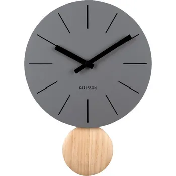 Hodiny Designové kyvadlové hodiny 5967GY Karlsson 41cm