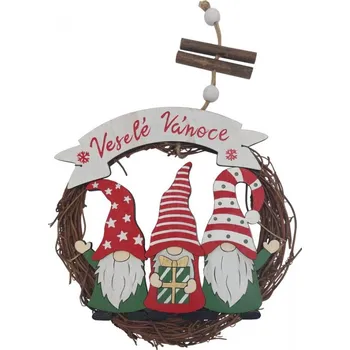 Věnec Proutěný věneček se skřítky 21cm 3000803