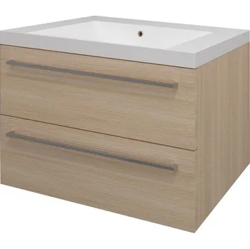 Koupelnový nábytek EBS Pure skříňka s umyvadlem 81 cm, dub sand barbera PURE81SB