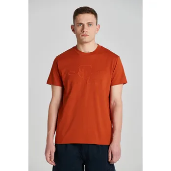 TRIČKO GANT REG TONAL SHIELD SS T-SHIRT DARK TERRACOTTA