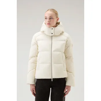 BUNDA WOOLRICH ALSEA SHORT DOWN PUFFER JACKET MILKY CREAM