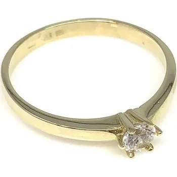 Prsten Diante Zlatý prsten s bílým kamenem 59632336