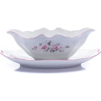 Omáčník Thun 1794 Omáčník, porcelán, Bernadotte, 500 ml, růže, růžový proužek, Thun
