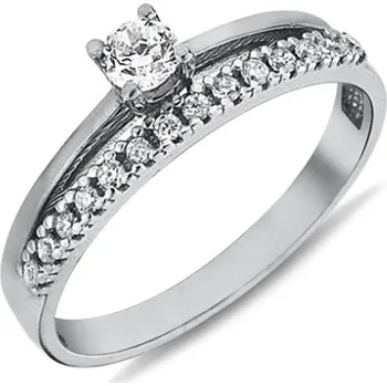 Prsten Diante Zlatý prsten s bílým kamenem 59640492