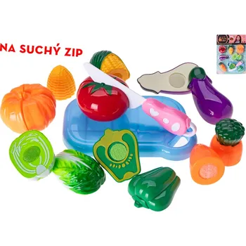 Dětská kuchyňka Mikro trading Sada ovoce a zeleniny na suchý zip - 16 ks na kartě