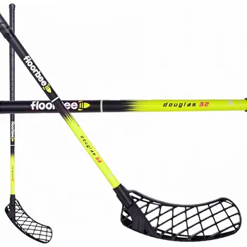 Florbalová hůl Floorbee Douglas 32 Black/Yellow vel. 82cm (=92cm) pravá kulatá (pravá ruka dole)