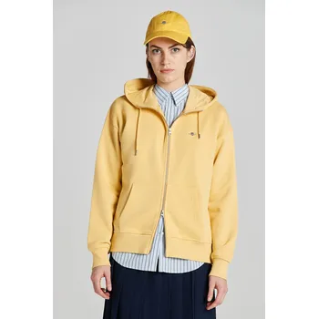 Dámská mikina MIKINA GANT REL SHIELD ZIP HOODIE DUSTY YELLOW
