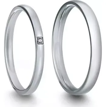 Prsten Snubní prsteny ocel zirkon SP-7046