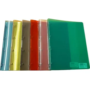 Pořadač A4 20mm 4kr. průhledný - žlutý