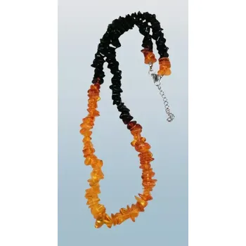 Náhrdelník Jantarový náhrdelník, obvod 47 cm s chirurgickou ocelí (kvalitní jantar)