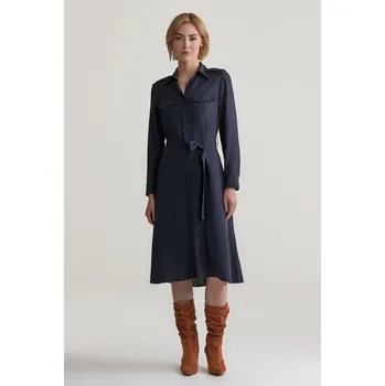 Dámské šaty ŠATY GANT REG POCKET SHIRT DRESS EVENING BLUE
