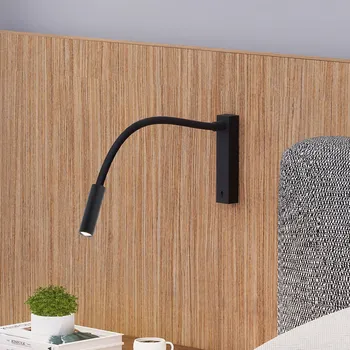 Lampička Nástěnné svítidlo Molto Luce Arok LED, černá barva, hliník, projekce 49 cm - Ø hlavy lampy 2,6 cm 1 x 7 W LED - Doprava zdarma