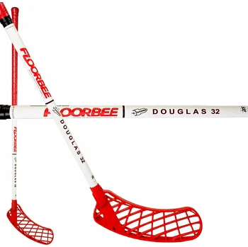Florbalová hůl Floorbee Douglas 32 composite Red/white vel. 92cm (=102cm) levá kulatá (levá ruka dole)