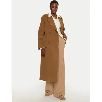 Dámský kabát IVY OAK Vlněný kabát Clara IO111105 Hnědá Oversize 38