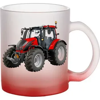 Valtra N4 skleněný hrnek traktor (hrneček s traktorem matné sklo )
