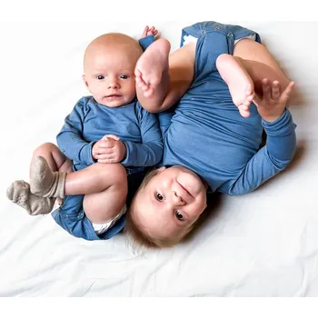 Kojenecký body Tarua Merino body pro miminka – blankytná s ptáčkem Velikost: 86/92