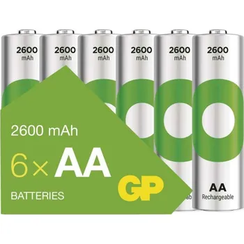Článková baterie EMOS Nabíjecí baterie GP ReCyko 2600 AA (HR6), 6 ks B2527V