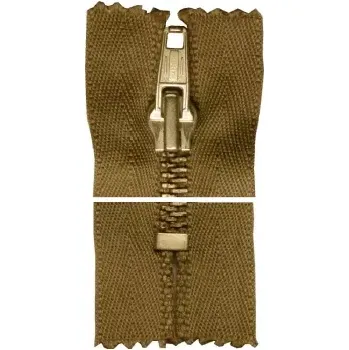 Zip Kovový zip, nedělitelný, silný - 45cm - béžový - Koh-i-noor - BALENÍ 10 ks