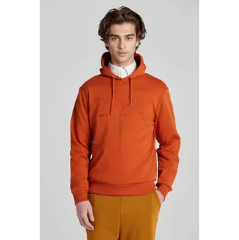 Pánská mikina MIKINA GANT REG TONAL SHIELD HOODIE DARK TERRACOTTA