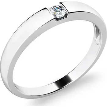 Prsten Zásnubní prsten bílé zlato 585/1000 přírodní diamant 0.055 ct G/SI ZP-10978-B-DIA velikost 58