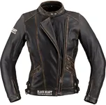 W-TEC Black Heart Dámská kožená moto bunda Lizza vintage hnědá - 3XL