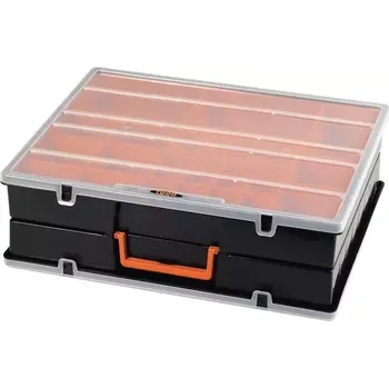 Plastový organizér Tood TO744 - 420x350x125mm, oboustranný, 44 pozic, 2.66kg