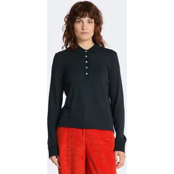 Dámská košile POLOKOŠILE GANT REG DETAIL COLLARED LS POLO PIQUE BLACK