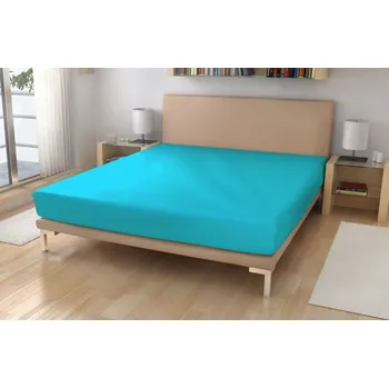 Jersey prostěradlo 90/200 tyrkysová (PP-02V22)