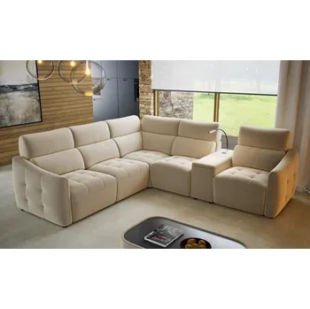 Sedací souprava Rohová sedací souprava s elektrickou funkcí relax a rozkladem pro spaní SOVAL Levý roh