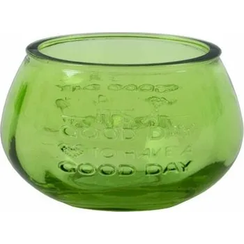 Sklenice Mediterranea Lifestyle ECO Sklenice z recyklovaného skla It´s a good day, zelená Acid|Ego Dekor
