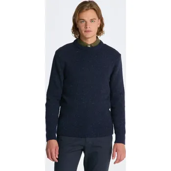 Pánský svetr SVETR GANT WOOL NEPS C-NECK EVENING BLUE