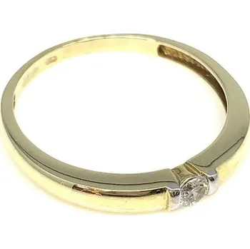Prsten Diante Zlatý prsten s bílým kamenem 59622393