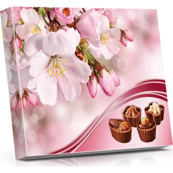 Bonboniéra Selllot, s.r.o., K Hájům 34, 155 00 Praha 5 - Vyrobeno na Ukrajině Plněné čokoládové pohárky - Růžové květy 110g