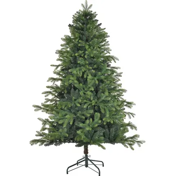 Vánoční stromek HOMCOM Umělý vánoční stromek 180 cm, skládací a stabilní kovový stojan, ideální pro vánoční ozdoby, zelený